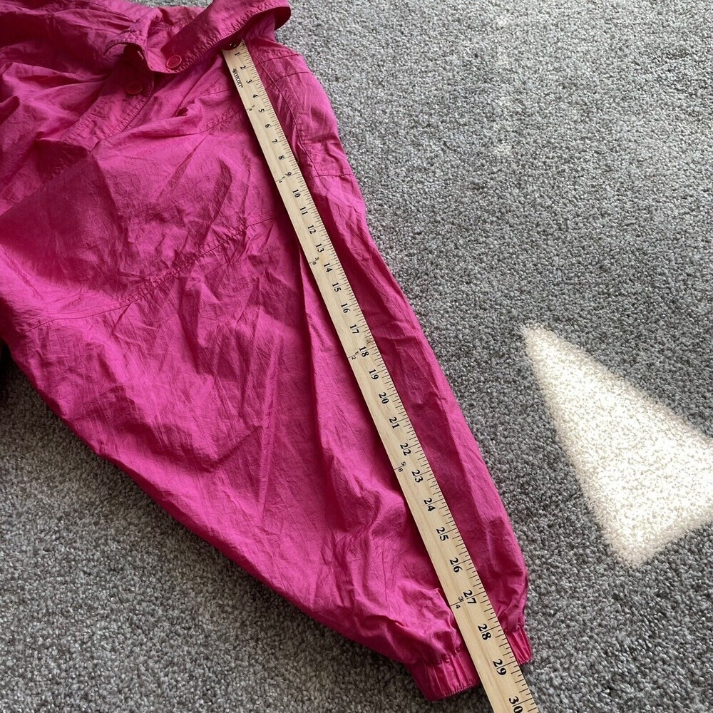 Vintage Windsor Bay Pink Windbreaker Jacket Womens One Size Fits All 80s Pockets - Picture 9 of 12